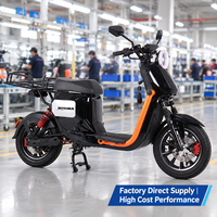 Moto électrique de livraison longue portée U2, batterie lithium 48V, scooter avec porte-bagages arrière robuste pour livraison de colis