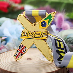 Medallas deportivas de premio Custom 2d Esmalte Aleación de zinc Medalla de metal Logo Oro Plata Cobre Brasil Reino Unido Taekwondo Medallas - Product Image 3