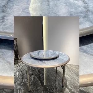 Di lusso minimalista stile nordico rotondo Pallet in legno <span class=keywords><strong>tavolino</strong></span> da caffè con piedini in ferro per uso soggiorno - Product Image 5