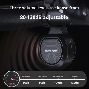 多音调 130dB 电动自行车喇叭 可充电防盗警报器 IP66 防水骑行用可调音量电动自行车铃 - Product Image 3