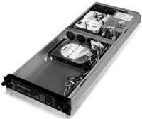 Boîtier de serveur industriel en rack EPona 5U 9 * Mini ITX Blade, châssis en acier de 1,2 mm avec alimentation 250 W et fenêtre latérale EKI-B9ITX