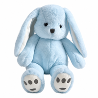 Peluche douce en forme de lapin, adorable animal en peluche, poupée lapin bleu clair, cadeau pour enfants, jouet doux personnalisé OEM