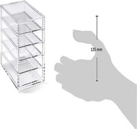 Boîte de rangement personnalisée en acrylique transparent à 5 tiroirs pour les présentoirs de magasin de centre commercial organisant des articles divers