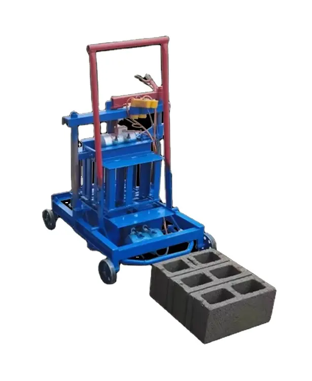 Manual Semi Automatic Smart Paver Hollow Cement Concrete Block Brick Making Machine Interlocking Compressed 2 Persons Equipment