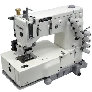 Used Kansai 4 needle flatbed machine for attaching elastic sewing machine