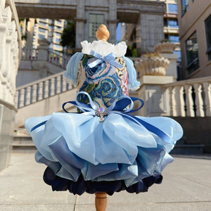 Robe vintage style campagne française, motif petit ours en mousse, originale et mignonne, pour séance <span class=keywords><strong>photo</strong></span> d'animaux, livraison gratuite - Product Image 2