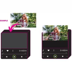 Factory Custom Acrylic MP3 Player Refrigerator Sticker 10x10x1cm Magnetic <b>Play</b> Music Magnet Personalized New Year MP3 Player - Product Image 5