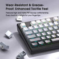 FURYCUBE IP75 Wired Mechanical Feel Keyboard RGB 19-Key Anti-Ghosting Multifunctional Smart Knob Fit for Daily Gaming Keyboard