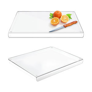 Ensemble de planche à découper transparente antidérapante en acrylique transparent protecteur de comptoir de cuisine à domicile avec lèvre pour Restaurant OEM/ODM bienvenue - Product Image 1