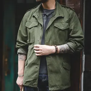 Maden M65 Jacken Kleidung Herren Navy Green Übergröße Denim-Jacke Vintage Freizeit Streetwear Mantel Kleidung Trapstar Retro individuell