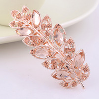 Barrette à cheveux en cristal de fleur, pinces à cheveux en strass, accessoires de cheveux ornés de bijoux