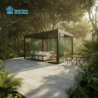 Pergola Bioclimatique Motorisée Autoportante en Aluminium Sweet Home avec Toit Rétractable Électrique et Télécommande pour Extérieur