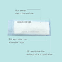 Serviettes Maxi Absorbantes Médicales 2-en-1 avec Compresse Froide Instantanée à Usage Unique pour Post-partum et Compresse Glacée Périnéale