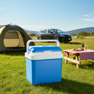 Nevera portátil de 12V para coche, 24L, refrigerador y calentador de doble uso, para el hogar y viajes, caja de plástico. - Product Image 2