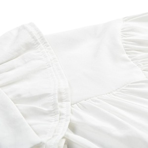 Blusa Blanca con Volantes y Mangas Largas, con Cordones en la Parte Delantera, Estilo Vintage, para Fiesta, Tela Popelina, Camisa para Mujer - Product Image 4