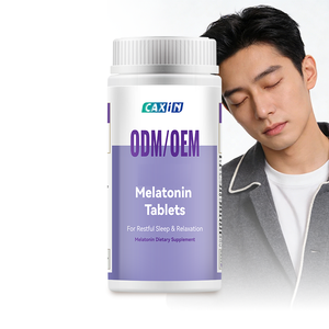 Melatonina Natural de Origen Vegetal, Tabletas de Melatonina Derivada de Cereza, Arroz y Maíz, Melatonina Vegana |   Apto para vegetarianos - Product Image 1