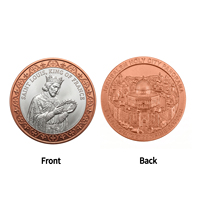 Pièce de monnaie commémorative en cuivre de 1 once, gravée avec soin, thème Roi Saint Louis de France, Pièces de monnaie commémoratives