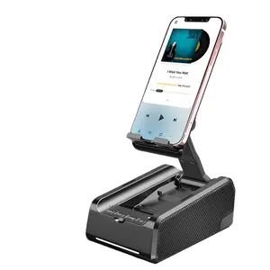 Fantastic design gym dual magnet phone holder ai face tracking magnetic golf cart 360 rotating car speaker phone stand
