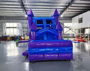 Château gonflable commercial violet en PVC avec souffleur, 7x4m, garantie 2-3 ans, pour usage intérieur/extérieur - Product Image 2