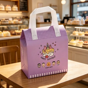 กระเป๋าเก็บความเย็นคุณภาพสูงแบบไม่ทอ ขนาดใหญ่  สำหรับใส่เค้ก เครื่องดื่ม กาแฟ ช่วยรักษาความเย็นของอาหาร - Product Image 1