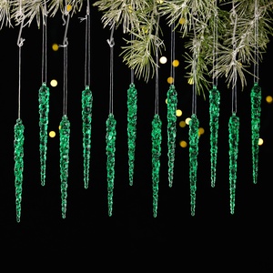 <b>Christmas</b> <b>Decorations</b> for Handmade Diy Home <b>Decoration</b> Pendant 12piece 13cm Transparent Acrylic Ice Strip High Quality - Product Image 6