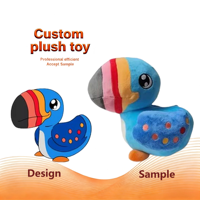 Boneka Burung Plush Super Lembut Kustom Grosir dari Katun Organik dengan Branding Perusahaan dan Fungsi Pereda Stres