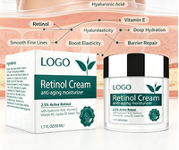 Crème Visage au Rétinol LOGO 2,5% Rétinol Actif Anti-Âge Hydratant Acide Hyaluronique Vitamine E Lisse les Rides Fines Raffermit Hydrate