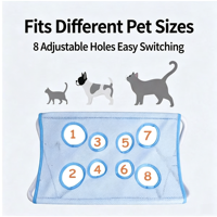 USMILEPET Support de toilettage et de bain pliable portable pour animaux de compagnie, hamac à 8 trous, table en maille réglable pour chiens et chats de petite et moyenne taille