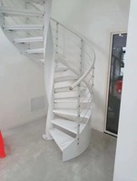 Escalier en colimaçon transparent en verre Prima, anti-chute, en acier galvanisé, assemblé, décoratif, pour hall d'exposition