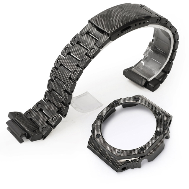 Stainless Steel Mod Kit with Diamond Bezel Band for Casio DW5600 GW-M5610 GMW-B5000 GX56 Watch Accessories