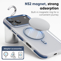 Nouvel étui de protection transparent antichoc en TPU et PC avec aimant pour téléphones iPhone 17, 16, 15 Pro Max