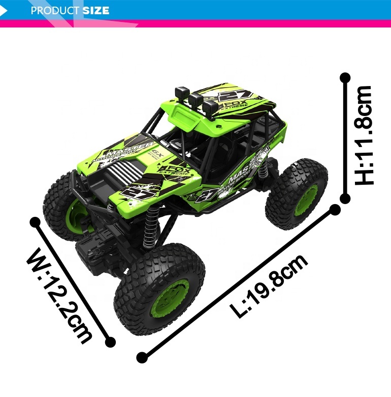 1:20 échelle 27mhz télécommande escalade voiture jouet rc voiture de chenille de roche avec 3 couleurs