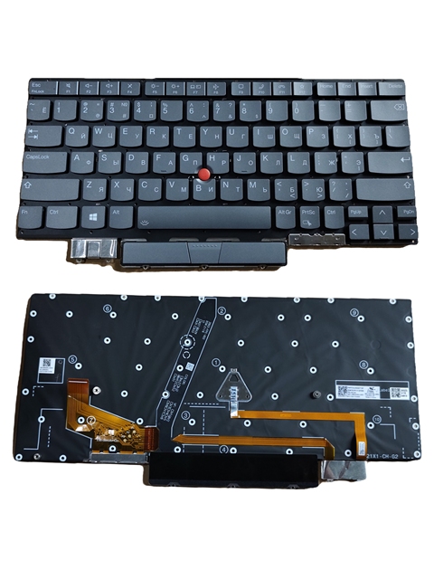 Laptop Keyboard for Lenovo ThinkPad LIM20G2 Russian Layout Gray Backlit Replacement Keyboard with TrackPoint PK131U91B06