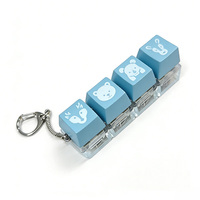 Porte-clés personnalisé mignon avec motif 3D artisanal, porte-clés de clavier LED