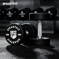 Haltères commerciaux Smartfit en PU de 2 à 100 kg avec poignée moletée antidérapante pour salle de sport