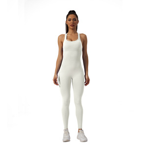 Combinaison de contrôle du ventre de levage des fesses bleues pour femmes sans couture Onesie Gym Yoga Wear Spandex/Nylon respirant et confortable - Product Image 5