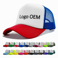 Casquettes de baseball en maille à 5 panneaux personnalisées avec logo, broderie et impression, casquettes de camionneur en mousse éponge – Vente en gros de haute qualité