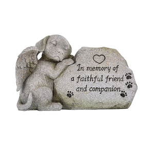<strong>Dog</strong> <strong>Memorial</strong> <strong>Stone</strong> Grave Statue, Sleeping <strong>Dog</strong> Angel Figurine Pet <strong>Memorial</strong> Stones Forever in Our Hearts - Product Image 1