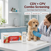 Kit de test rapide combiné antigénique pour le dépistage des virus canins à haute sensibilité : Distemper Canin et Parvovirus (CDV CPV Ag)