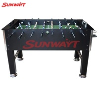 Table de baby-foot SUNWAYT SW-MG4 en métal et plastique, 1,5 m, avec jeu de kicker anglais, test de temps de réaction, fonctionnement à monnayeur, 70 kg, 110/220 V, 1 joueur