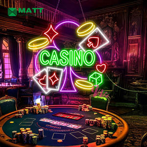 Letrero Luminoso Personalizado para Negocios, Letrero de Neón para <span class=keywords><strong>Casino</strong></span>, Bar, Salón, Letrero de Neón Personalizado para <span class=keywords><strong>Casino</strong></span>, Decoración para Sala de Póker, Sala de Juegos, Decoración de Pared para Bar y Pub - Product Image 2