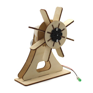 Kit de turbine à eau en bois à faire soi-même, expérience scientifique, jouet éducatif STEM pour enfants de 4 à 6 ans - Product Image 2