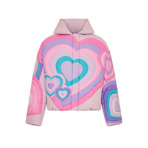 Veste d'hiver rembourrée en duvet personnalisée OEM, vestes à bulles pour hommes, veste doudoune rose surdimensionnée pour l'extérieur - Product Image 2