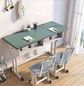 Offre Spéciale : Ensemble Bureau et Chaise Réglables en Métal, Confortables, avec Plateau en Bois, Idéal pour Étudiants en Classe Scolaire - Product Image 4