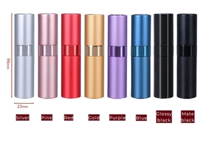 <span class=keywords><strong>Atomizador</strong></span> de Perfume Recargable HeLun Stock de 10 ml, Portátil, de Aluminio Mate Dorado y Negro, con Mecanismo de Giro - Product Image 4