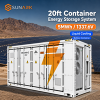 Conteneur de stockage d'énergie à batterie lithium liquide Sunark 1MWh 5MWh avec certification CE pour l'alimentation de secours des utilités