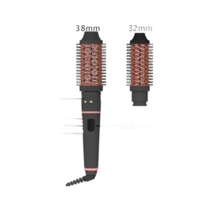 Electric Hair Brush With Interchangeable Heads Ceramic Heated Curling Brush 1.25 Inch Professional Styling Tool - Product Image 4