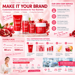 Produits de soin coréens en marque privée, bio, véganes, antioxydants, unifiants du teint, coffret soin à la grenade pour peaux noires - Product Image 6