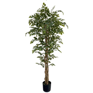 Ficus artificiales gigantes Banyan falsos de simulación verde para interiores Decorativos/Banyan/ Fiddle/ Benjamin decoración planta árbol - Product Image 1