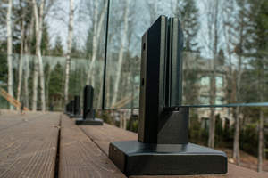 Hooprosp HP-CM 004 hiện đại Thiết kế đơn giản 2205 thép không gỉ Kính cái vòi nước lan can chống gỉ gương kết thúc hồ bơi lan can - Product Image 5